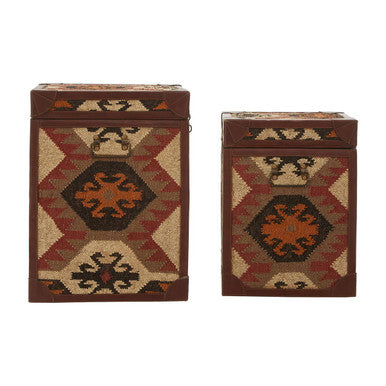 Aztec Set Of Two Side Table Trunks