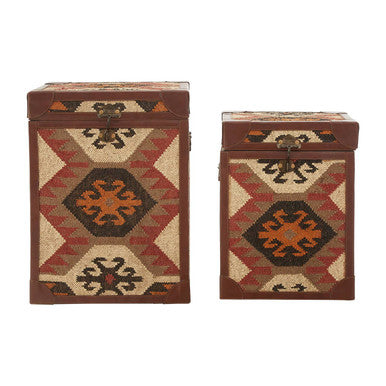 Aztec Set Of Two Side Table Trunks