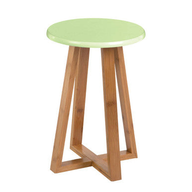 Viborg Green Bamboo Round Stool