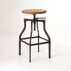 New Foundry Ash Wood Adjustable Bar Stool