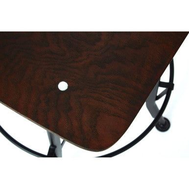 New Foundry Adjustable Wooden Seat Bar Stool
