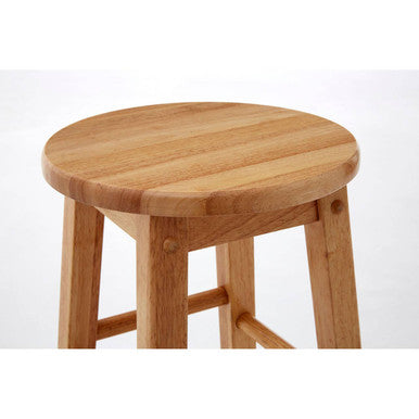 Selby Natural Tropical Hevea Wood Bar Stool