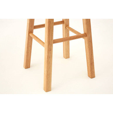 Selby Natural Tropical Hevea Wood Tall Bar Stool