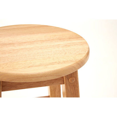 Selby Natural Tropical Hevea Wood Tall Bar Stool