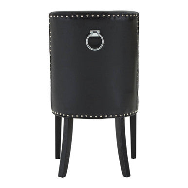 Rodeo Black Leather Effect Dining Chair