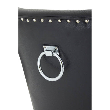 Rodeo Black Leather Effect Dining Chair