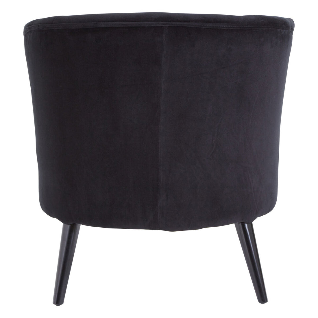 Round Plush Black Cotton Velvet Armchair - image 6