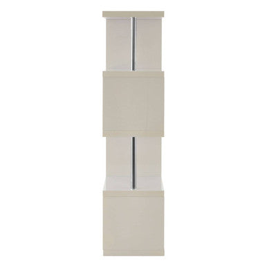 Maze 4 Tier White Gloss Shelf Unit