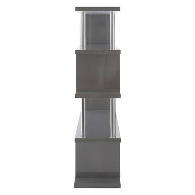 Maze 4 Tier Grey Gloss Shelf Unit