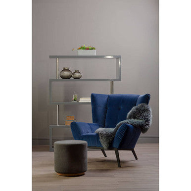 Maze 4 Tier Grey Gloss Shelf Unit