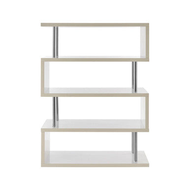 Maze 4 Tier White Gloss Wide Shelf Unit