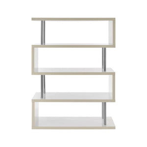 Maze 4 Tier White Gloss Wide Shelf Unit