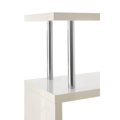 Maze 4 Tier White Gloss Wide Shelf Unit