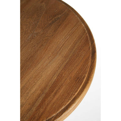 New Foundry Elm Wood And Metal Bar Stool