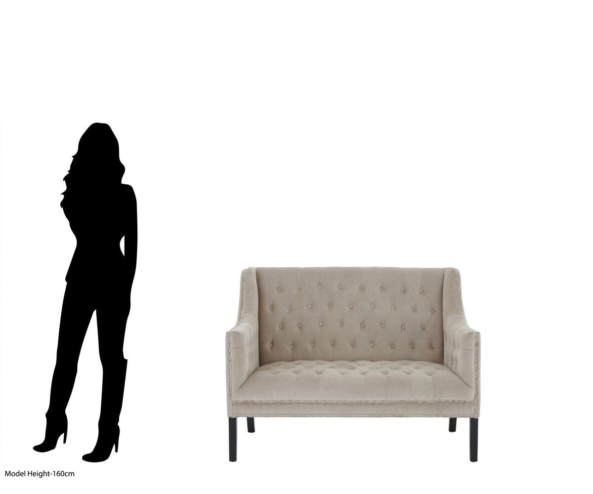 Regent Park Camel Velvet 2 Seat Sofa