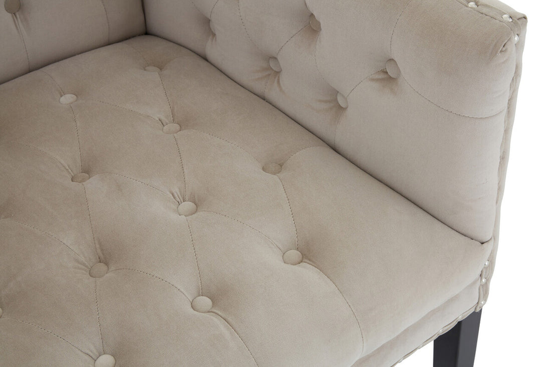 2 Seater Camel Velvet Sofa, Regent Park