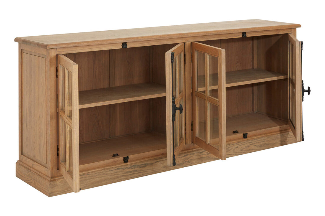 Lyon Oak Wood Sideboard with Washed Grey Finish - image 4