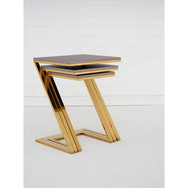 Pacific Faux Snake Skin Nest Of 3 Tables