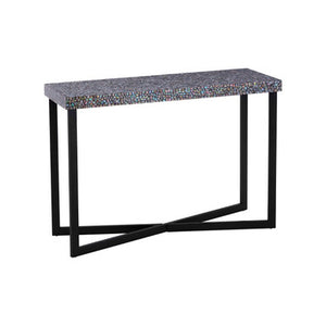 Fusion Crackle Mosaic Rectangular Console Table