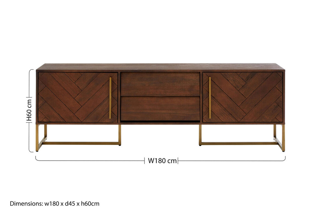 Brando Acacia Wood Effect Media Unit - image 7