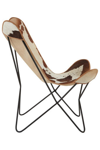 Buffalo Brown Cowhide Butterfly Chair