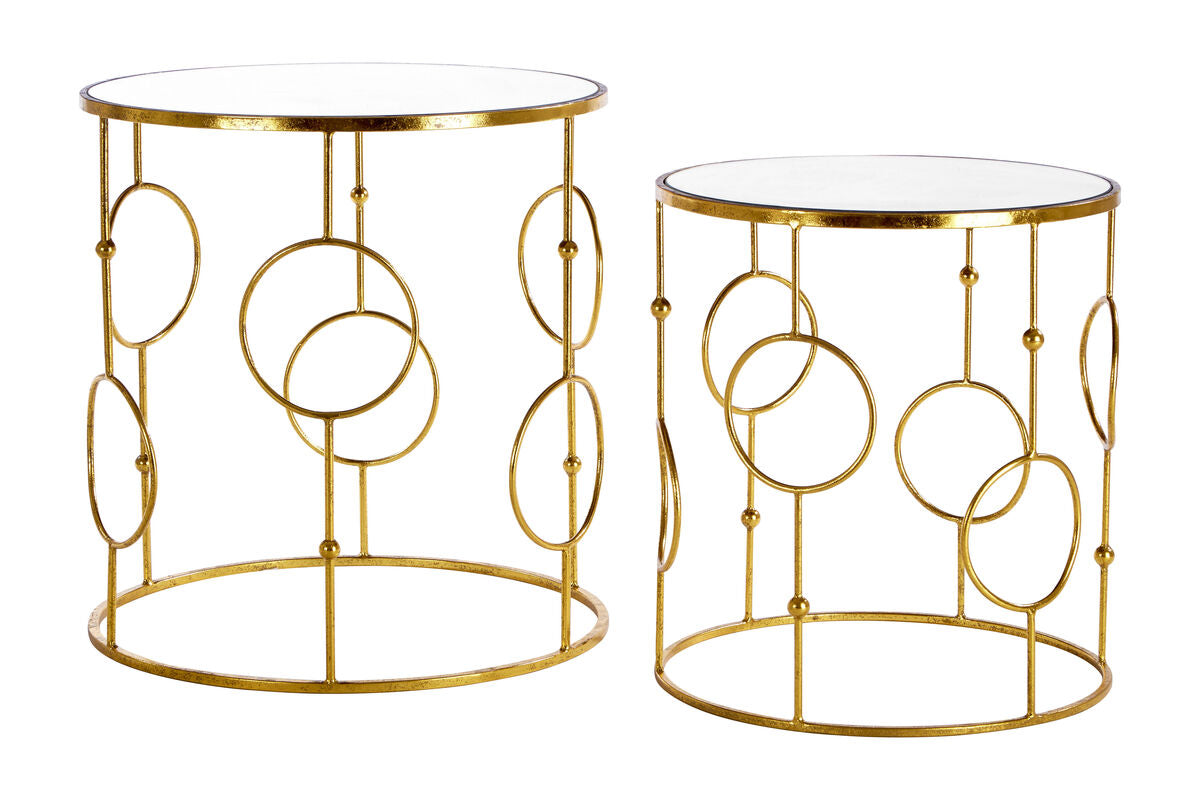 Avantis Set Of Two Gold Metal Tables