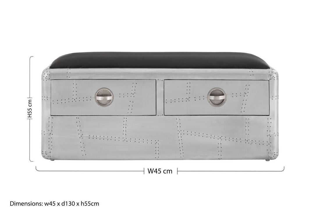 Avro Bench with 2 Drawers - image 8