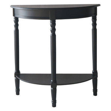 Heritage Half Moon Black Console Table