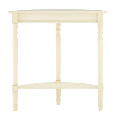 Heritage Antique White Rounded Console Table
