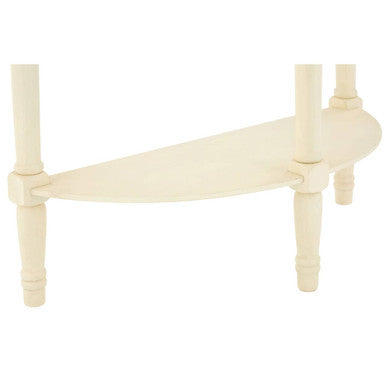 Heritage Antique White Rounded Console Table