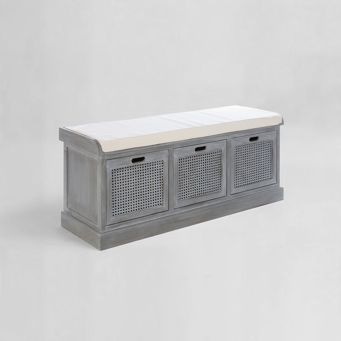 Heritage 3 Drawer Slate Grey Storage Bench