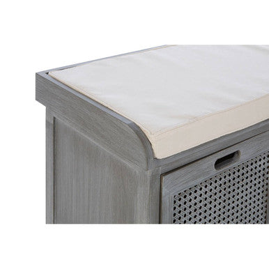 Heritage Three Drawer Slate Grey Storage Bench