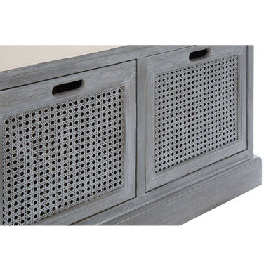 Heritage Three Drawer Slate Grey Storage Bench