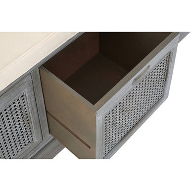 Heritage Three Drawer Slate Grey Storage Bench