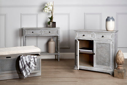 Grey Wash Lattice Two Door Sideboard | Heritage