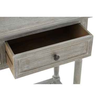 Heritage Two Drawer Grey Wash Rectangular Console Table