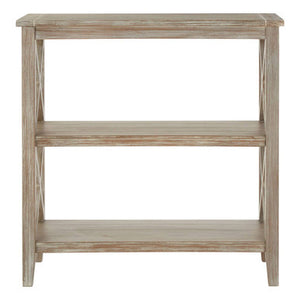 Heritage Natural Wash Wooden 2 Tier Bookshelf