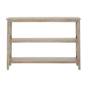 Heritage Natural Wash Wooden Large 2 Tier Bookshelf