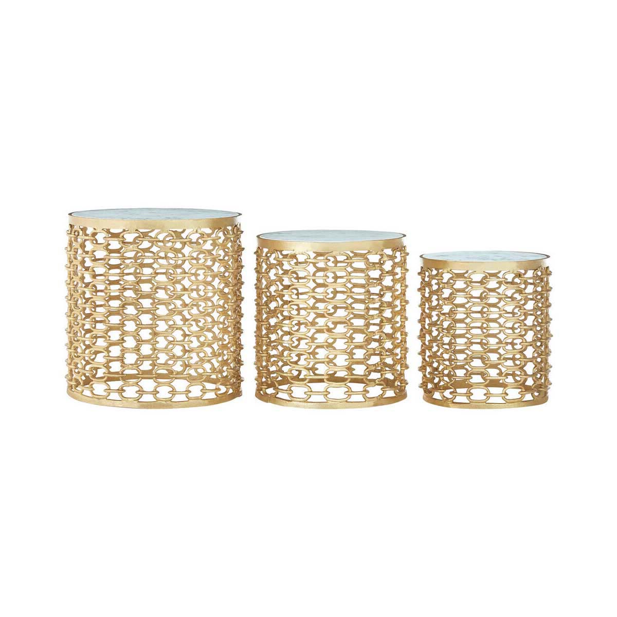 Templar Set Of Three Aluminium Side Tables