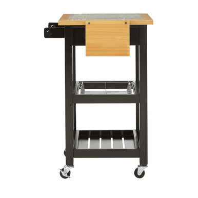 Harlow Glenn Kitchen Trolley with Granite Top