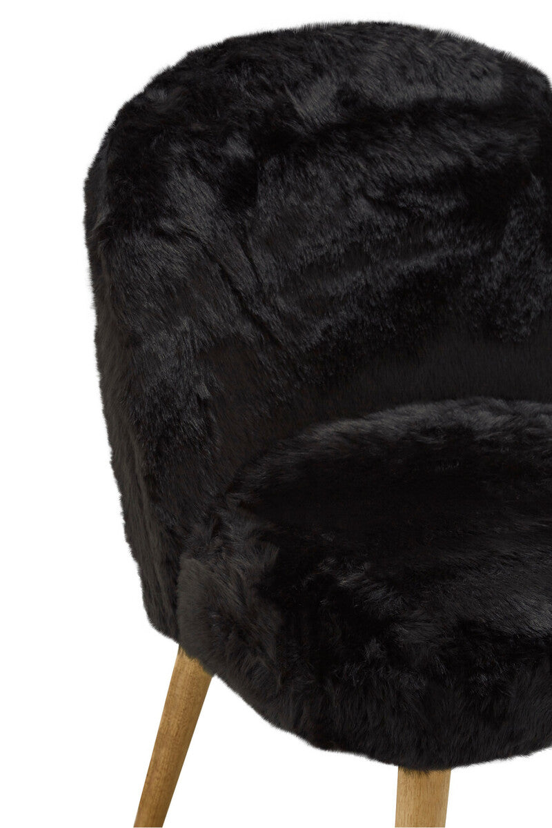 Cabaret Black Fur Effect Chair