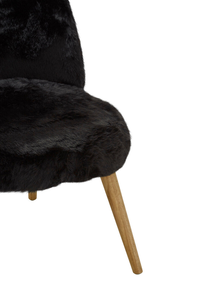Cabaret Black Fur Effect Chair