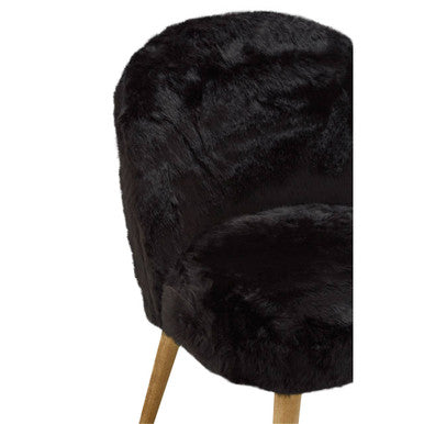 Cabaret Black Fur Effect Chair