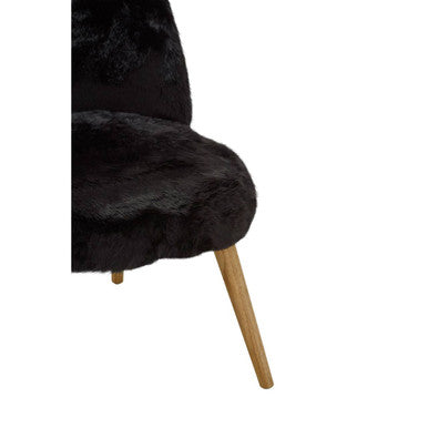 Cabaret Black Fur Effect Chair