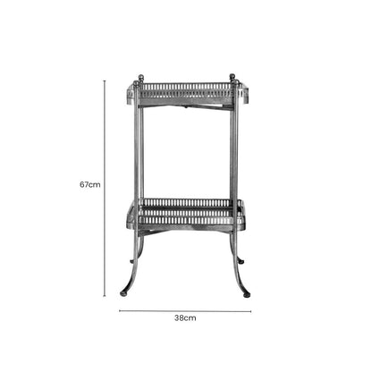 Reza Antique Silver Tray Table