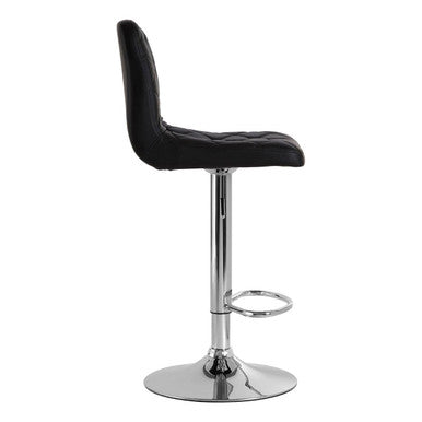 Tara Black Faux Leather Bar Chair