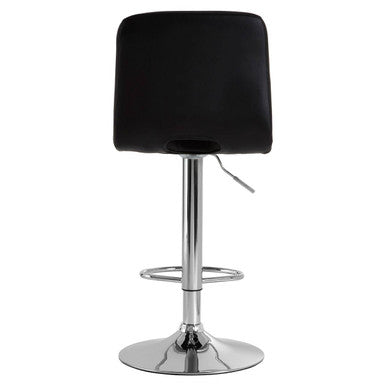 Tara Black Faux Leather Bar Chair