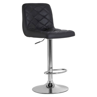 Tara Grey Faux Leather Bar Chair