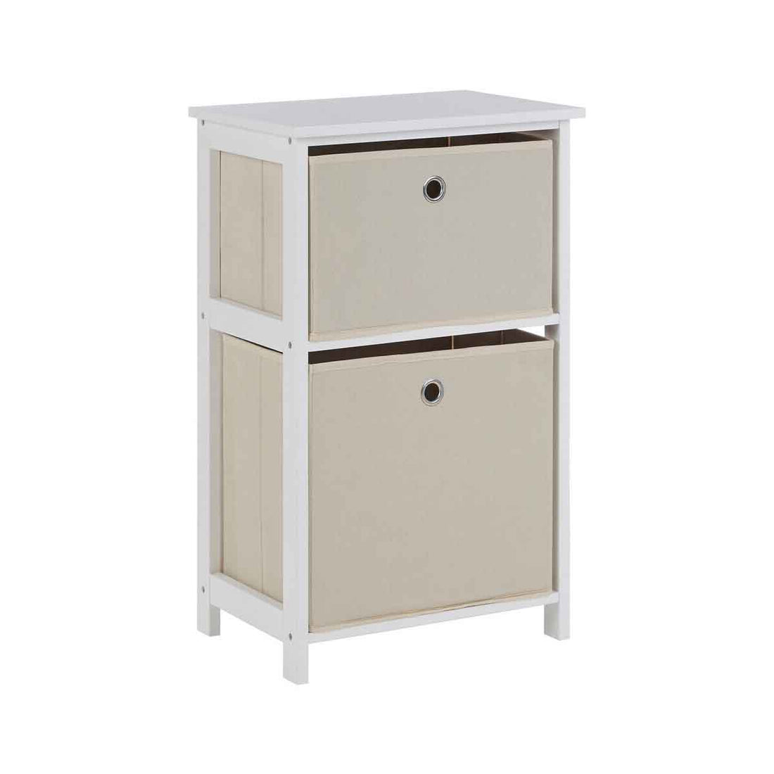 Lindo 2 Natural Fabric Drawers Cabinet