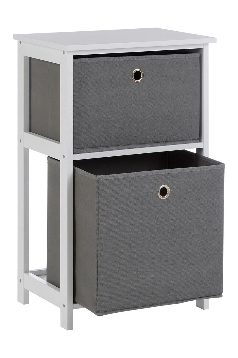 Lindo 2 Grey Fabric Drawers Cabinet